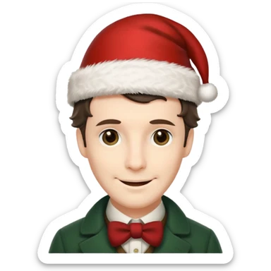  sherlock holmes BBC with a xmas hat sticker