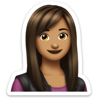 mitchie torres disney channel camp rock demi lovato mitchie torres camp rock straight brown hair camp rock sticker