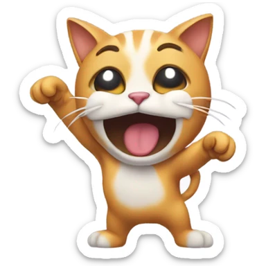 Cat throwing up  sticker