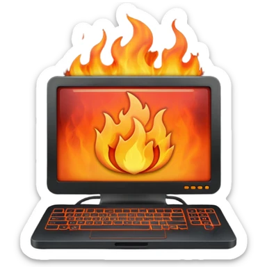 Pc burn sticker