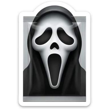 Ghostface's packet of coffee sticker