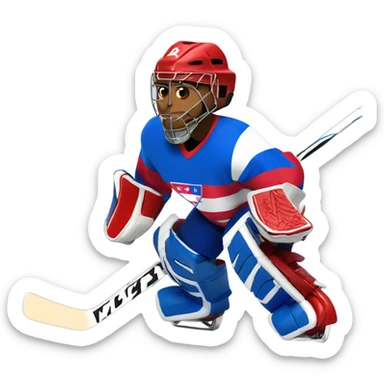 Puerto Rican hockey goalie sticker