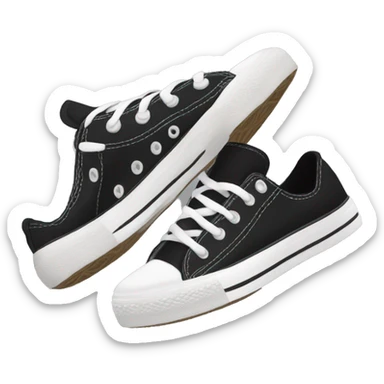black and white converse  sticker