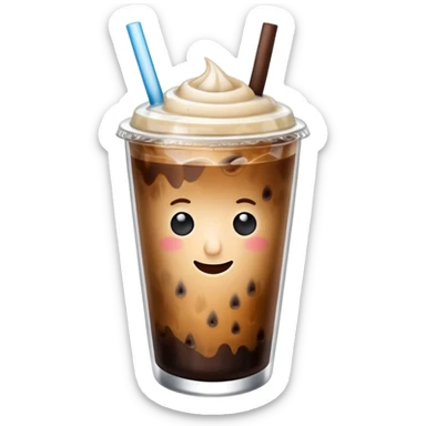 Cafe con hielo en una taza que diga ami sticker