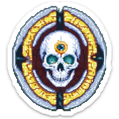 skull, eye, MRI, SCAN, egg, embryonic sticker