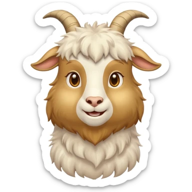 golden goat, like the original goat emoji sticker