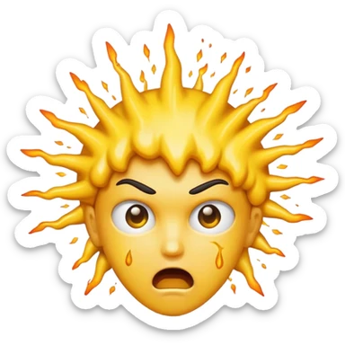 mind blown head exploding classic emoji style sticker