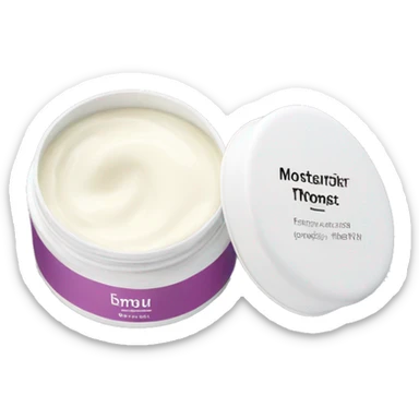 body moisturizer cream pot with label sticker