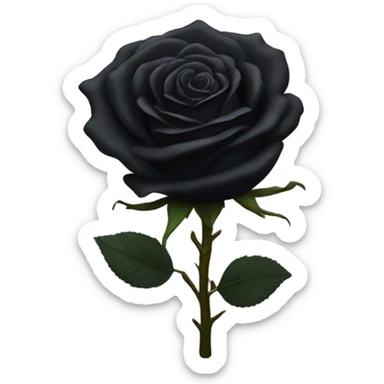 Black rose sticker