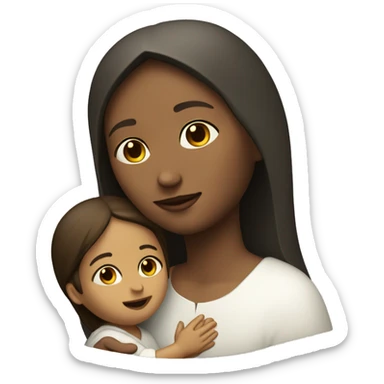 Maria mother of Jesus with Jesus in hands white skin sticker