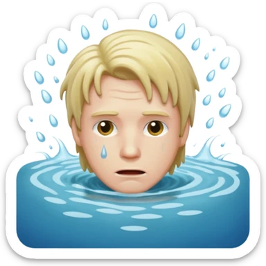 Man drowning sticker