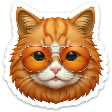 Cat with sunglasses sticker