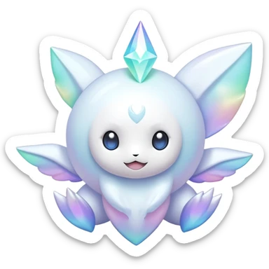  Celestial Iridescent white pale fakemon sticker
