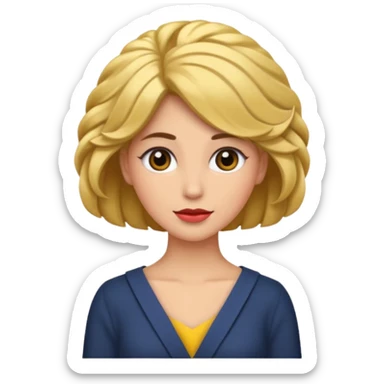 mujer con el pelo recogido para ceremonia sticker