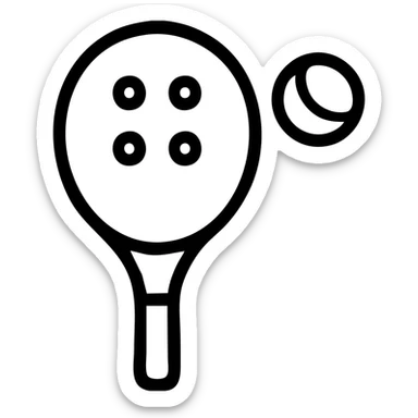 beach tennis minimal icon, clean lines, pastel colors, modern style sticker