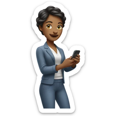 Apple looking emoji style, where is a woman who books an appointment sticker