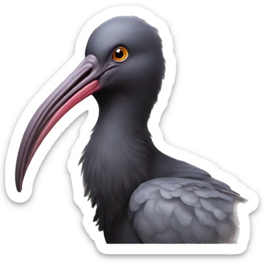 Australian black ibis bi chicken pax sticker