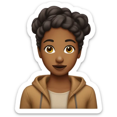 brown girl weird sticker