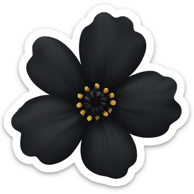 black flower sticker