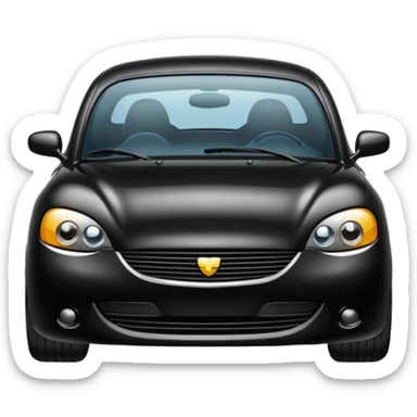 I want emoji with black car that face is in right side sticker