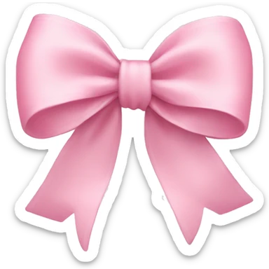 light pink bow on light pink bow sticker