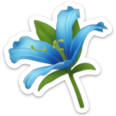 flor azul sticker