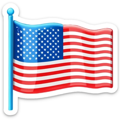 Neon Pop art American flag sticker