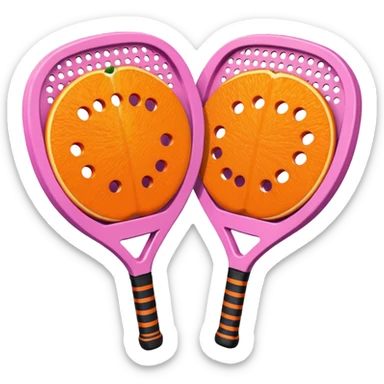2 padel boards, one orange and the other pink sticker