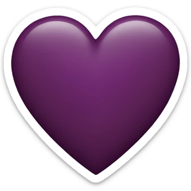 Maroon/purple heart sticker