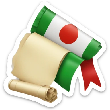 italian flag and diploma sticker
