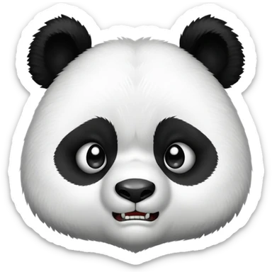 Angry girl panda  sticker