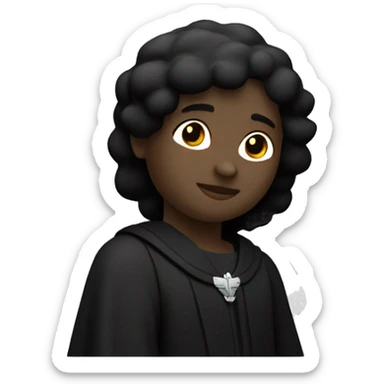 Ascension angel total black minimal style sticker