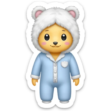 fluffy pyjamas sticker