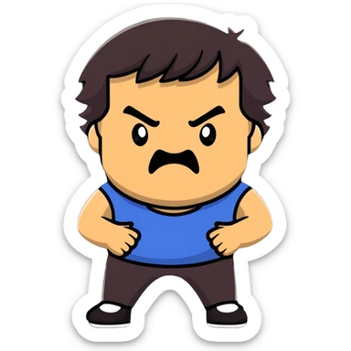 Jack Black with energetic expression sticker