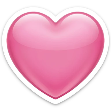 glossy, see-through pink heart frutiger aero style sticker