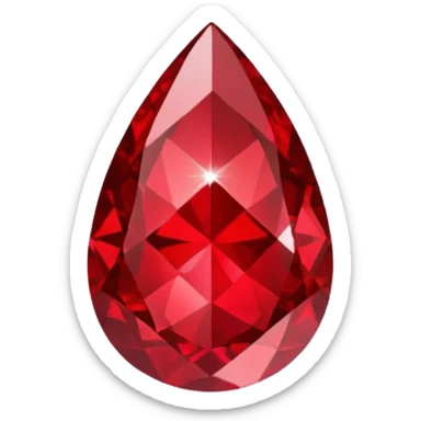 Ruby glitter RED sticker