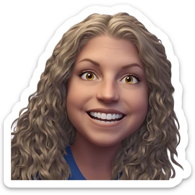 smiling girl by the window sticker