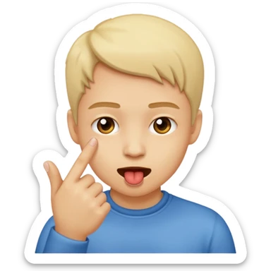 Persona mordiéndose el dedo índice coquetamente  sticker