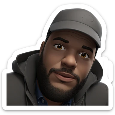 handsome man in a hat sticker