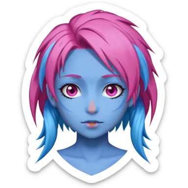 Cartoon anime from arcane sticker