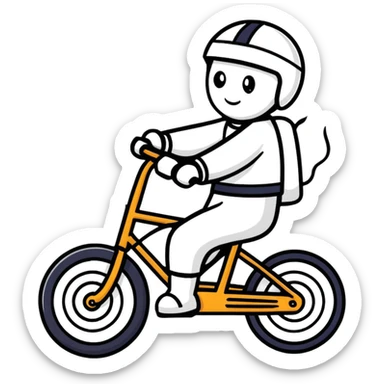 person riding a bike sticker