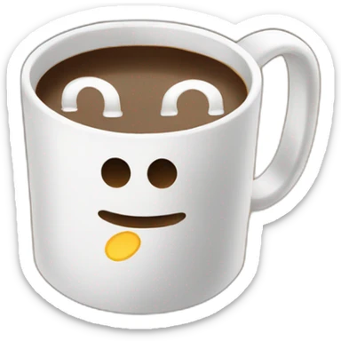 coffee mug saying GM sticker