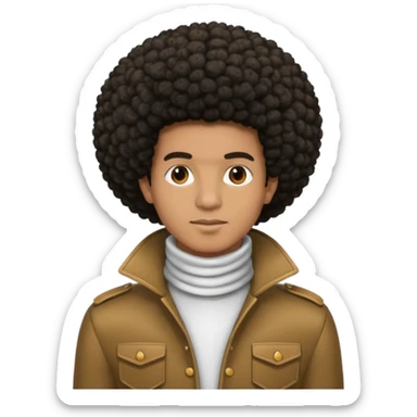 Homme noir avec un afro et style  sticker