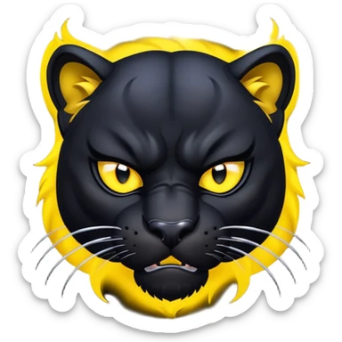 angry panther animal sticker