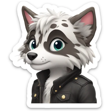 Anthro Fursona Furry Edgy Cool Cute sticker
