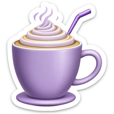 Pale purple coffe Latte  sticker