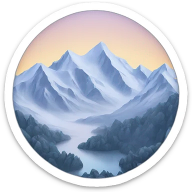 snowy mountains sticker