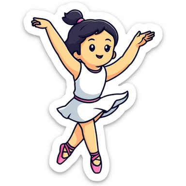 girl dancer moving to music sticker