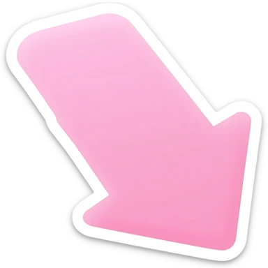 baby pink arrow down sticker