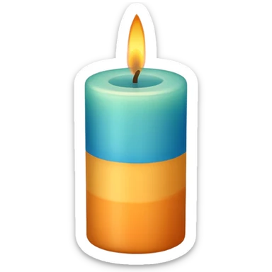 Decorative Wax Candle colored  sticker